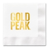 The Foil Stamped 3-Ply White Dinner Napkin | 1/4 Fold