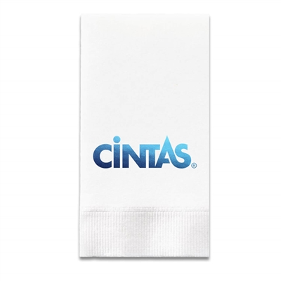 The Foil Stamped 3-Ply White Dinner Napkin | 1/8 Fold