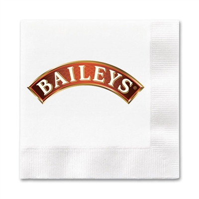 1-Ply White Beverage Napkin Full Color | Eco-Friendly Custom Napkins