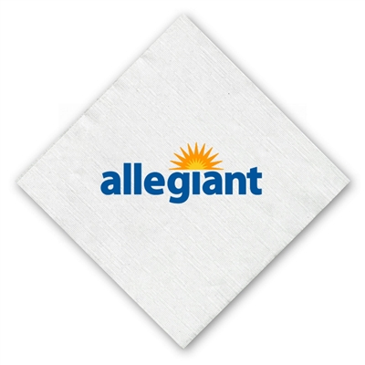 1-Ply White Beverage Napkin Linen Embossed Full Color | Eco-Friendly Napkin