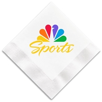 The 3-Ply Full Color White Dinner Napkin | 1/4 Fold