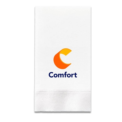 The 3-Ply Full Color White Dinner Napkin | 1/8 Fold