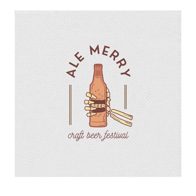 FashnPoint Full Color Mini Beverage Napkins | Custom Event Napkins