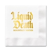 Foil Stamped 1-Ply White Beverage Napkin | Elegant Eco-Friendly Napkin