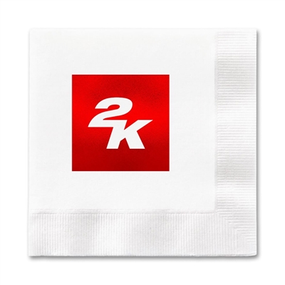 The Foil Stamped 3-Ply White Dinner Napkin | 1/4 Fold