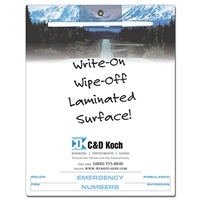 Custom Bracket Memo Board | 8.5" x 11" Write-On/Wipe-Off, Laminated 14 pt with Full Color