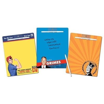 Political Campaign Memo Board | Magnetic 8.5x11, Laminated 14 pt.