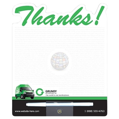 Full-Color Shaped Laminated Memo Boards | 14 pt. Magnetic, 8.5 x 10.125