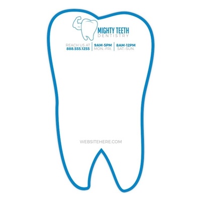 Tooth Shaped Mini Dry Erase Board | Laminated, 14 pt. & Promotional Full Color Imprint