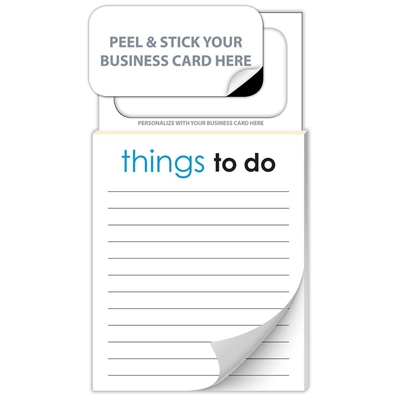 Peel and Stick Magnetic Business Card Notepad | 50 Sheet Promo Pad