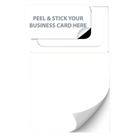 Blank Magnetic Sticky Pad | 20-Sheet Notepad for Business Cards