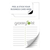 Magnetic Sticky Notes | Custom Business Card Grocery List Pad with Full Color Imprint