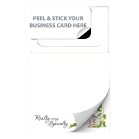 Real Estate Magnetic Sticky Pad | Business Card Sticky Notepad with Custom Full Color Imprint Logo