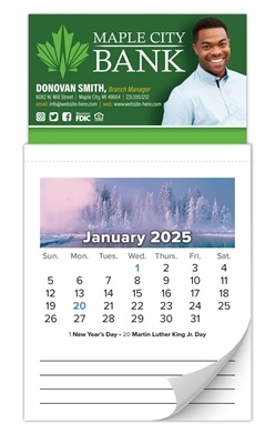 Business Card Magnet with Full-Color Calendar | Promotional 12-Month Calendar for Real Estate and Service Providers