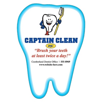 Custom Tooth Shape Magnet 2.5x3.5 - 20 Mil Dental Promo Magnet & Full Color Imprinted