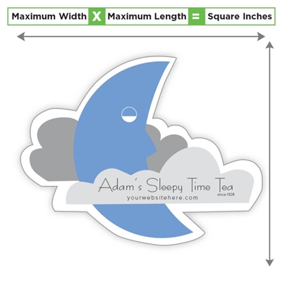 Sleep Theme Shape Magnet 16â€“19.99 Sq. In. | Lightweight Flexible 20 mil Gloss & Custom Full Color Imprint