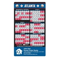 Atlanta Baseball Schedule Magnet 20 Mil â€“ 3.5x6 | Custom Full Color Imprinted Promo