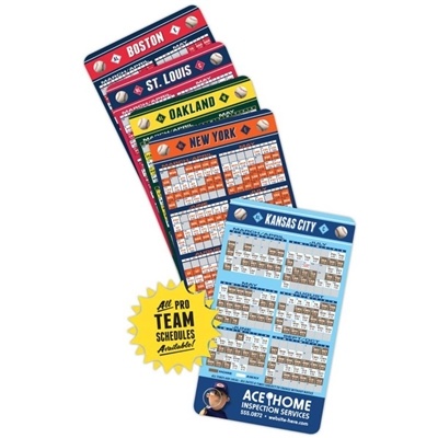 Custom Baseball Magnet | 20 mil with 3.5" x 6", Pro Team Schedule & Full Color Imprint