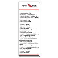 Custom Flight Checklist Magnet 3.25x8.25 | Outdoor TUFF MAG with Full Color Imprint
