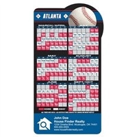 Atlanta Baseball Schedule Magnet | MLB Fan Giveaway 20 Mil with Full Color Imprint
