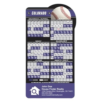 Colorado Baseball Magnet | 20 mil Full Schedule with Custom Full Color Imprint