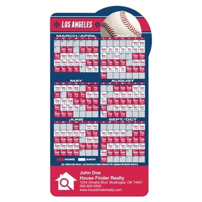 Custom Los Angeles MLB Magnet | Red/Blue 20 mil Giveaway with Full Color Imprint