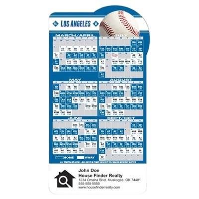 Custom Los Angeles Baseball Magnet | 20 mil Schedule Promo & Full Color Imprint