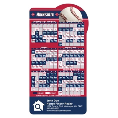Minnesota Baseball Magnet 2025 | Lightweight & Custom Full Color Promo Imprint