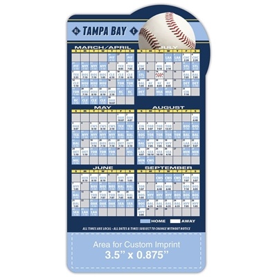 Tampa Bay Baseball Schedule Magnet | Custom 20 mil Full Color Imprint