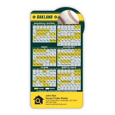 Baseball Fan Magnet | 25 mil MLB Schedule with Custom Full Color Imprint