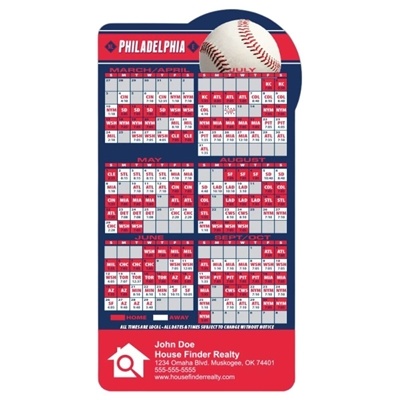 Heavy-Duty 25 mil Philadelphia Baseball Magnet | 2025 Schedule with Full Color Imprint