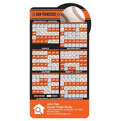 San Francisco Baseball Schedule Magnet | 2025 Custom Full Color Imprint