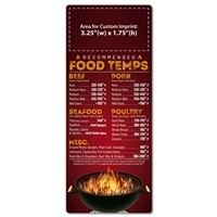 Custom Food Temperature Magnet | 25 mil Rounded Corners with Full Color Imprint