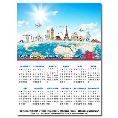 Custom 7.5x10 Calendar Magnet â€“ 25 mil | Square Corners & Full Color Imprint