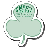 Shamrock Shaped Sticky Notes | 50-Sheet Custom Full Color Print Notepads