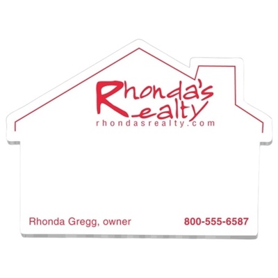 House Shaped Sticky Notes | 50 Custom Sheets for Real Estate & Full Color Imprint