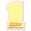 Number One Shaped Sticky Notes | 25-Sheet Custom Full Color Printed Pads