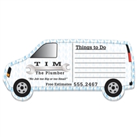 Delivery Van Sticky Notes | Custom 25-Sheet Pads for Service Pros with Full Color Imprint