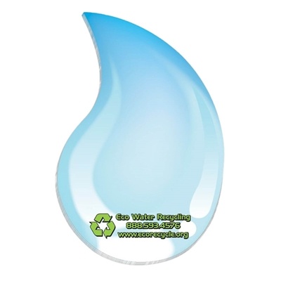 Custom Water Drop Sticky Notes | 100 Sheet Promotional Pad with Full Color Imprint