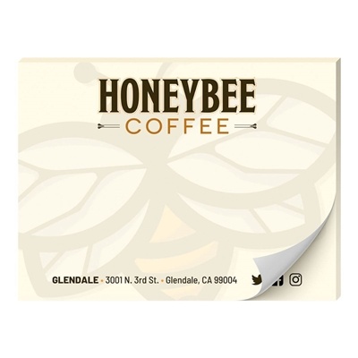 Sticky Notes 4x3 | 25-Sheet Custom Adhesive Pads with Logo