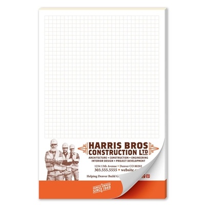 4" x 6" Sticky Notes | 25 Sheet Custom Full Color Imprinted Pads with Logo