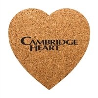 Heart Shaped Cork Coasters | Customizable Eco-Friendly Branding