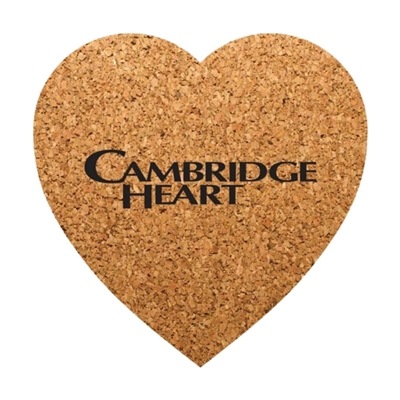 Heart Shaped Cork Coasters | Customizable Eco-Friendly Branding