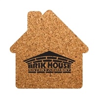 House Shaped Cork Coasters | Eco-Friendly Custom Promotions