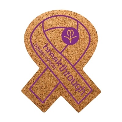 Custom Awareness Ribbon Cork Coasters | Eco-Friendly Promotional Products