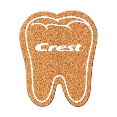 Custom Tooth Cork Coasters | Eco-Friendly Promotional Coasters for Dental Offices
