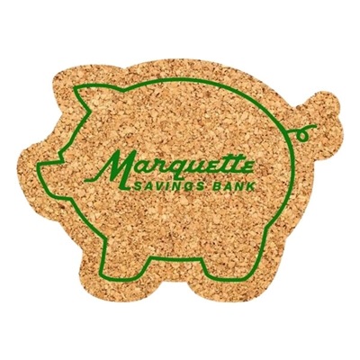 Piggy Bank Cork Coasters | Custom Coasters for Financial Promotions