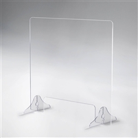 Clear Panel Sneeze Guard With Locking Legs
