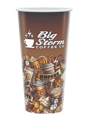 Custom Paper Hot Cup 21oz | Single Poly | Promotional Drinkware