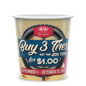 Custom T2 Paper Container 12oz | Single Poly | Promotional Drinkware